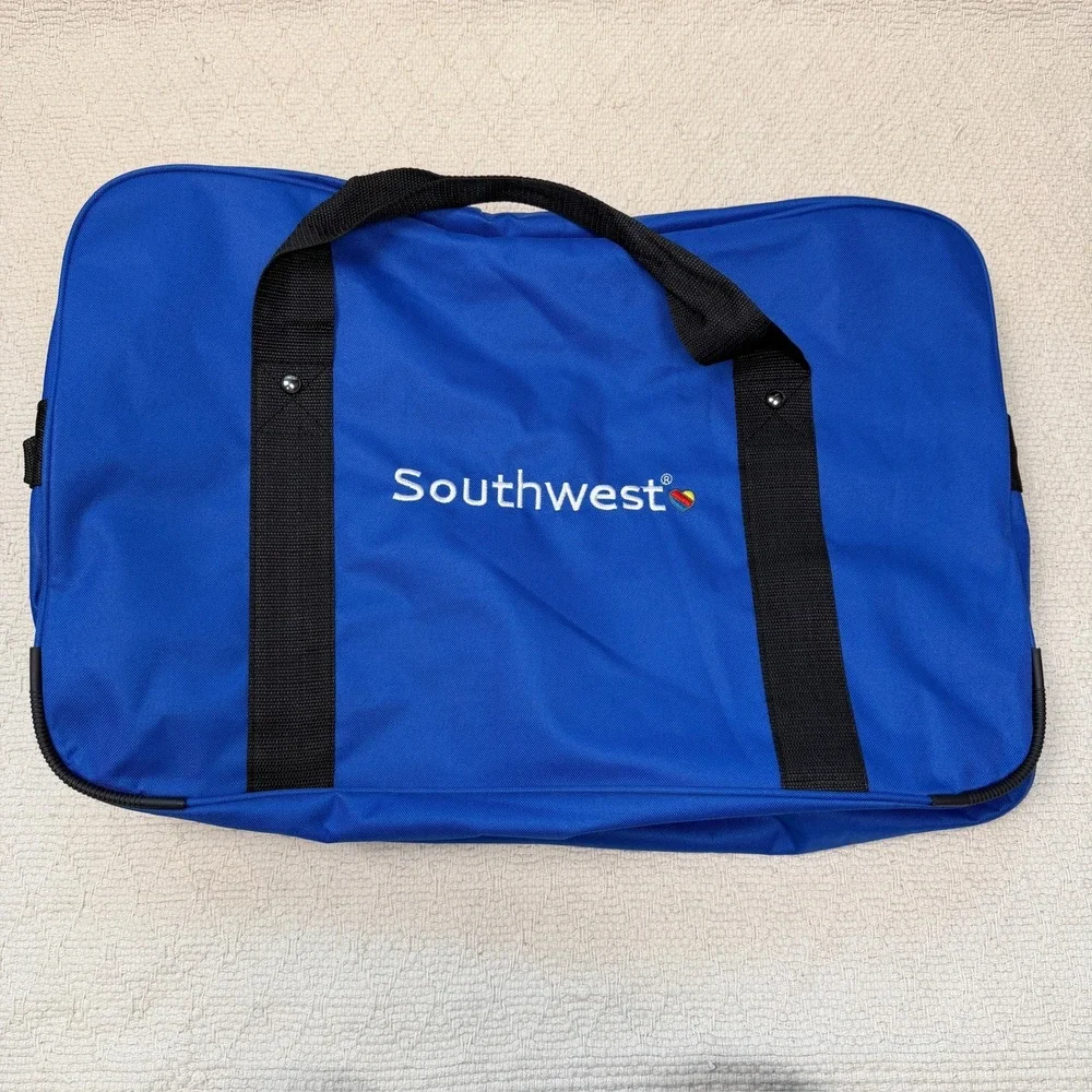 Southwest Airlines Blue Duffel Bag Travel Carry On Embroidered Logo HALO 24 Inch